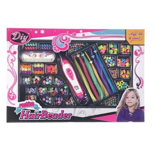 Coffret créatif pour coiffures avec perles pour jeune fille